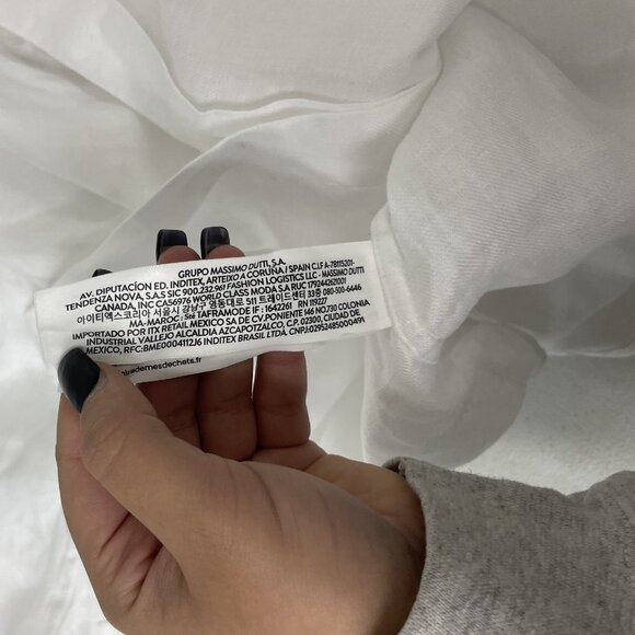 Massimo Dutti Mens Shirt Button Up S Small White Linen Long Sleeve 0175/722 NWT - Picture 12 of 16